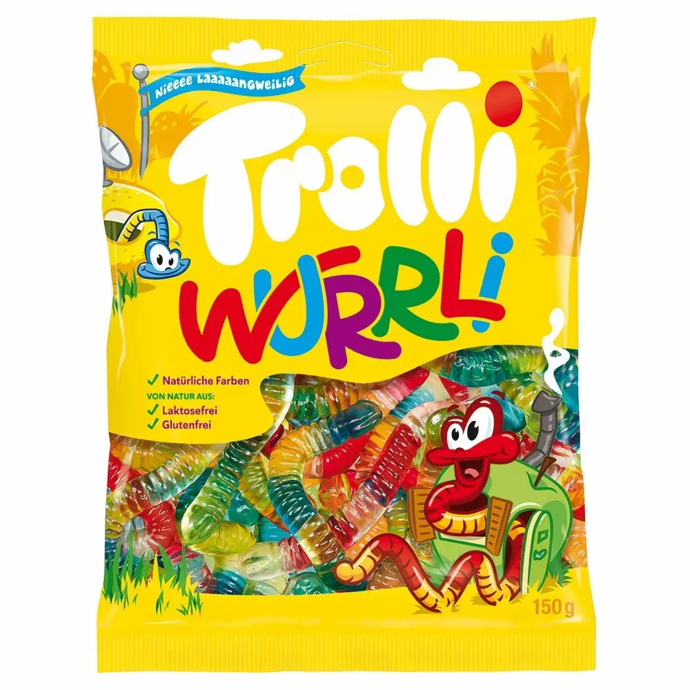 Wurrli Worms Gummy Sweets Trolli 150g